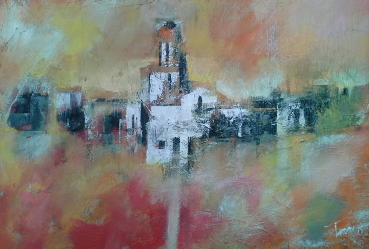 Painting titled "Paesaggio astratto" by Luigi Torre, Original Artwork