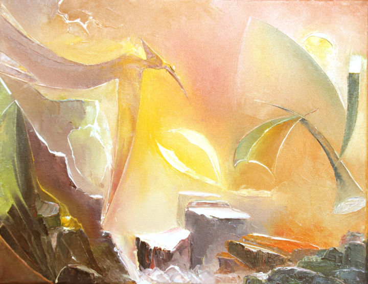 Painting titled "ENVOLEE LYRIQUE" by Ma, Original Artwork, Oil