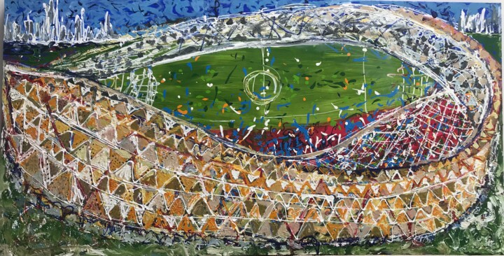 Pintura titulada "Mundial Qatar 2022" por Silvina Vilar, Obra de arte original, Acrílico