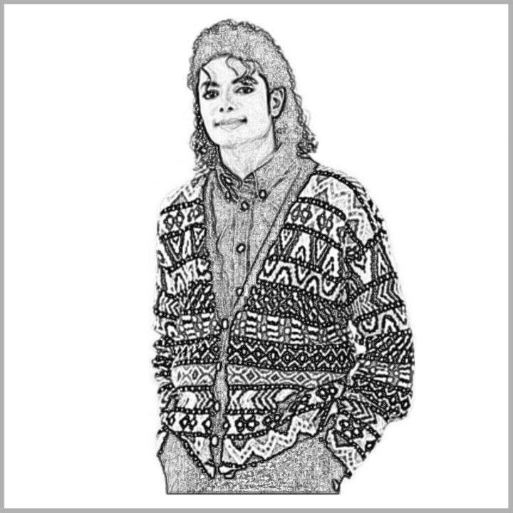 Drawing titled "Michael Jackson." by Antonio Romano, Original Artwork, Pencil