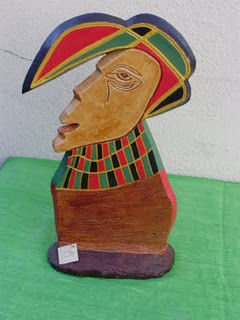 Escultura intitulada "Índio" por Mlopes, Obras de arte originais, Cerâmica