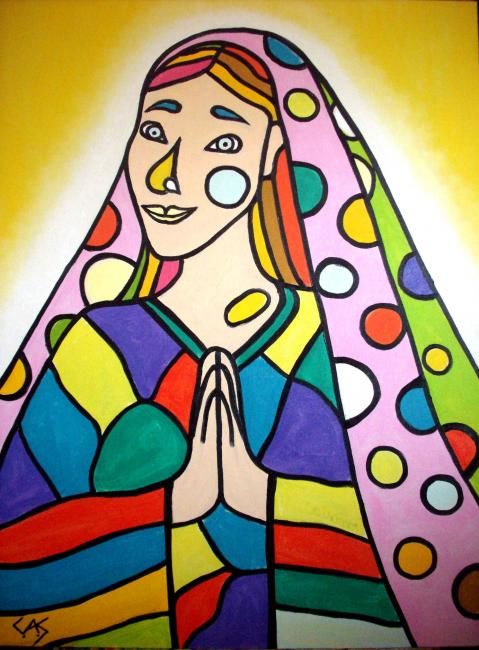 Painting titled "MARIA" by Cas, Original Artwork