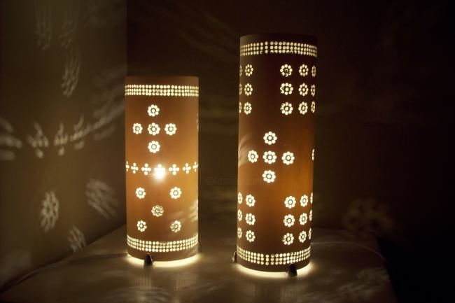 Ζωγραφική με τίτλο "Luminarias em pvc" από Artesmarques, Αυθεντικά έργα τέχνης