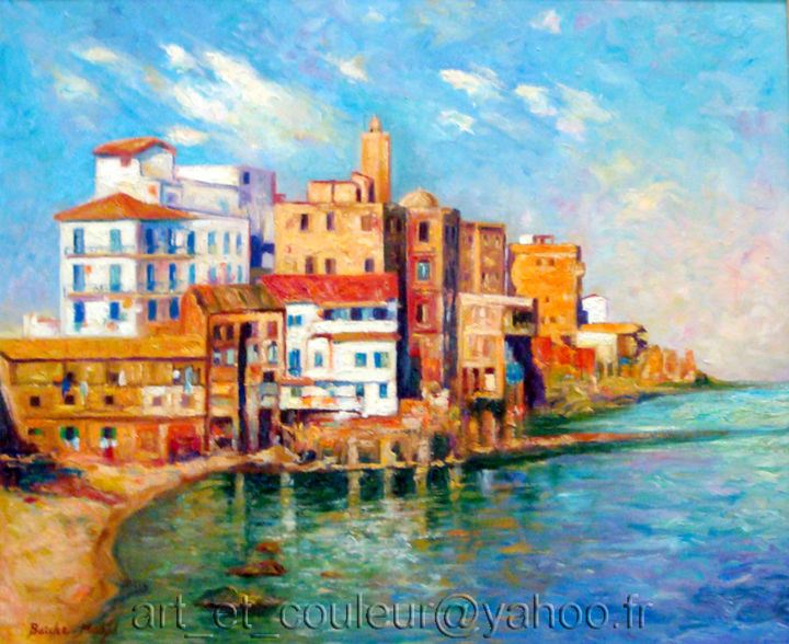 Painting titled "cabanon-d-alger.jpg" by Artiste, Original Artwork, Oil