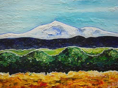 Painting titled "Mont Ventoux" by José Puchalt, Original Artwork, Oil