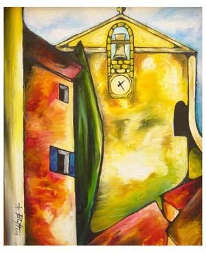 Peinture intitulée "Roussillon" par José Puchalt, Œuvre d'art originale, Huile