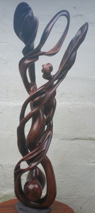 「Vida en movimiento」というタイトルの彫刻 Eugenio Martinezによって, オリジナルのアートワーク