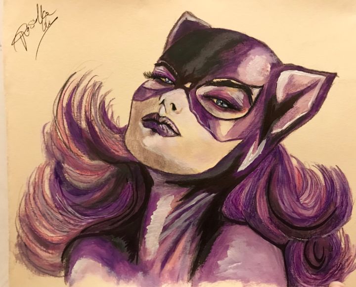 "Catwoman" başlıklı Tablo Arteviva tarafından, Orijinal sanat