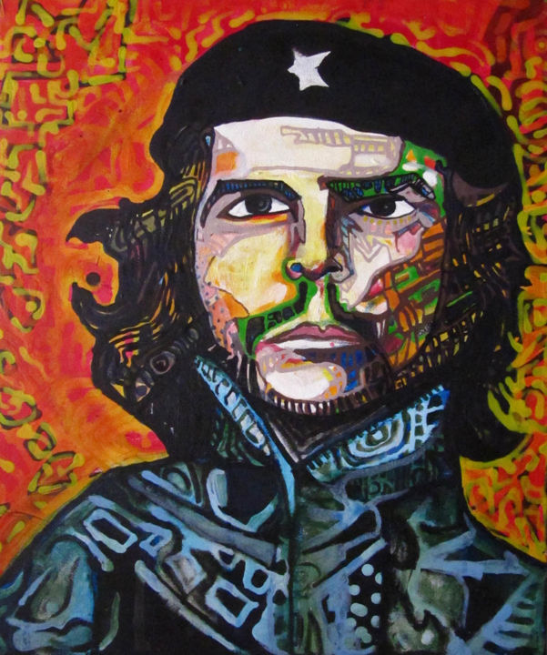 Painting titled "che-guevara" by Ezequiel Mendez, Original Artwork