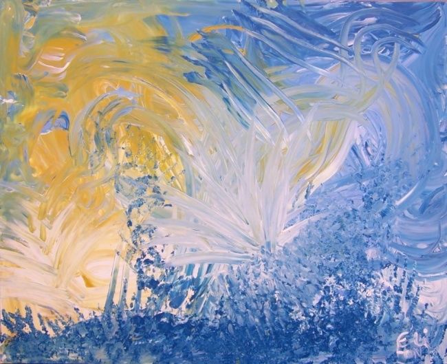 Pintura titulada "Explosión marina" por Art Fatjo, Obra de arte original, Oleo