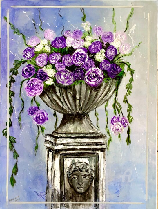 Peinture intitulée "Royal garden" par Daciana, Œuvre d'art originale, Acrylique
