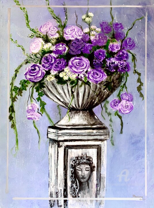 Malerei mit dem Titel "Royal garden 2" von Daciana, Original-Kunstwerk, Acryl