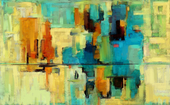 Картина под названием "Abstract oil painti…" - Artgalini, Подлинное произведение искусства, Масло