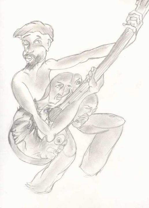 Drawing titled "guitarre" by Gée, Original Artwork, Other
