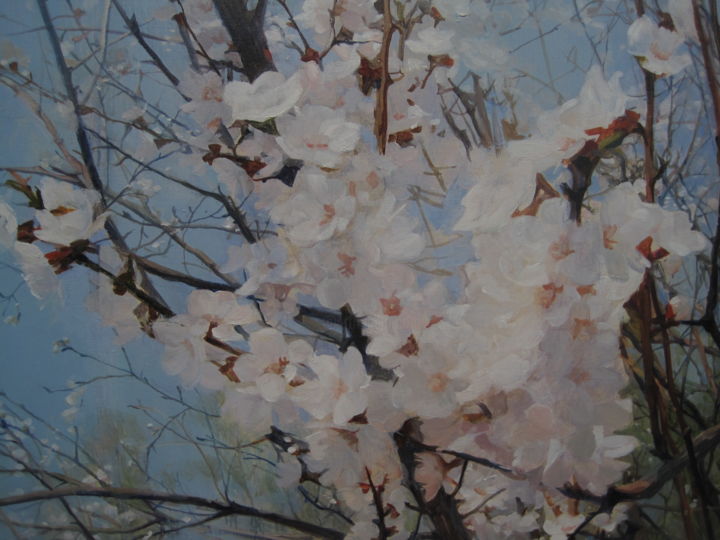 Painting titled "3 фрагмент Весны" by Gelena Pavlenko, Original Artwork, Oil