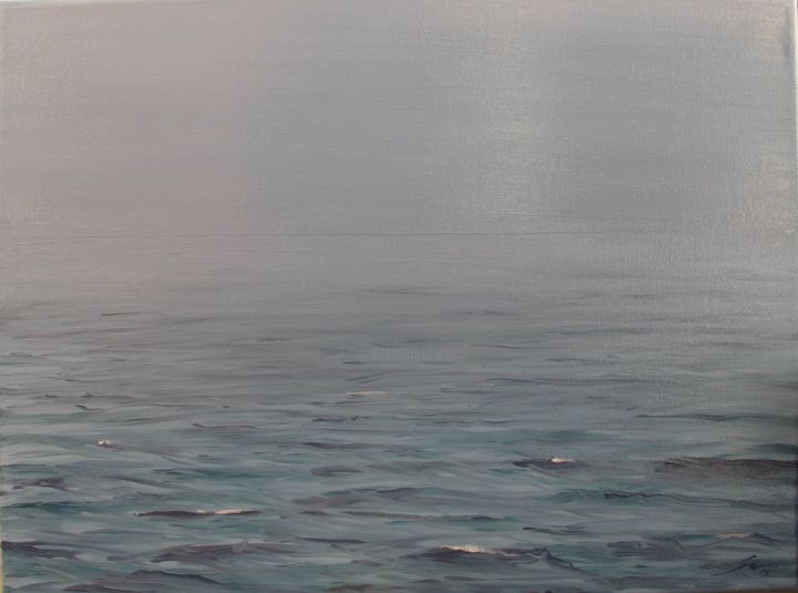Painting titled "23-03-2015-fogy-sea." by Gio Berti, Original Artwork
