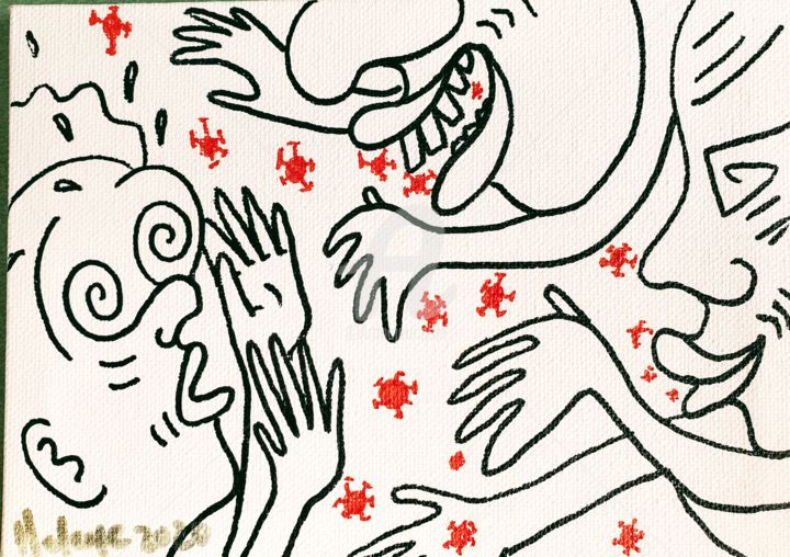 Drawing titled "Consumption" by Helene, Original Art, Marker