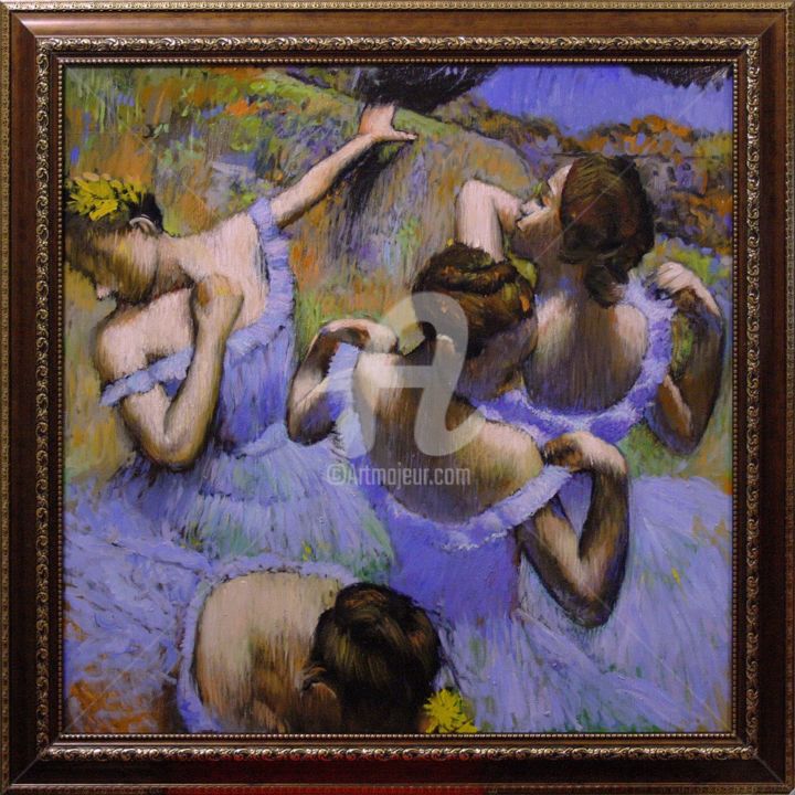 Pittura intitolato "Blue dancers.jpg" da Artgoldmax, Opera d'arte originale, Olio