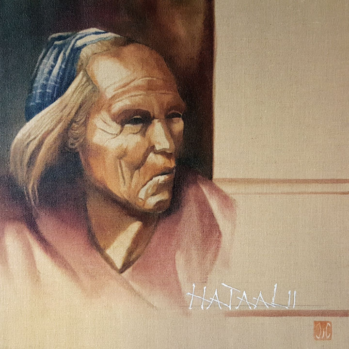 Peinture intitulée "SHAMAN.jpg" par Lib, Œuvre d'art originale, Huile