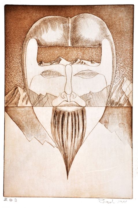 Drawing titled "Surrealistische Lan…" by Josch H. Pfisterer, Original Artwork, Other