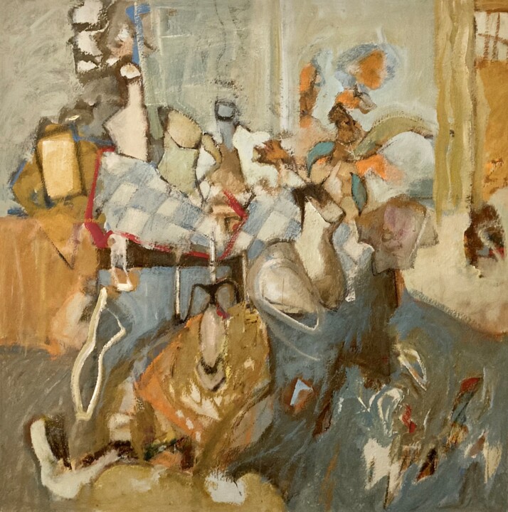 Pittura intitolato "Interior landscape…" da Arthur Bernard, Opera d'arte originale, Acrilico Montato su Telaio per barella i…