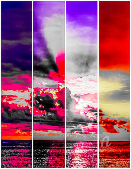 Collages titled "Magic SUNSET in RAI…" by Idaver / Idawer, Original Artwork, Photo Montage