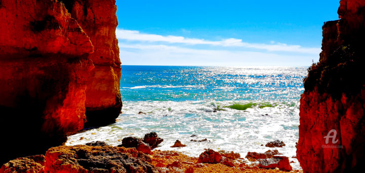 Fotografia zatytułowany „Stony Beach between…” autorstwa Idaver / Idawer, Oryginalna praca, Fotografia cyfrowa