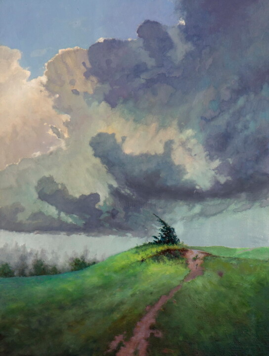 Картина под названием "Непогода" - Влад Сафронов, Подлинное произведение искусства, Масло