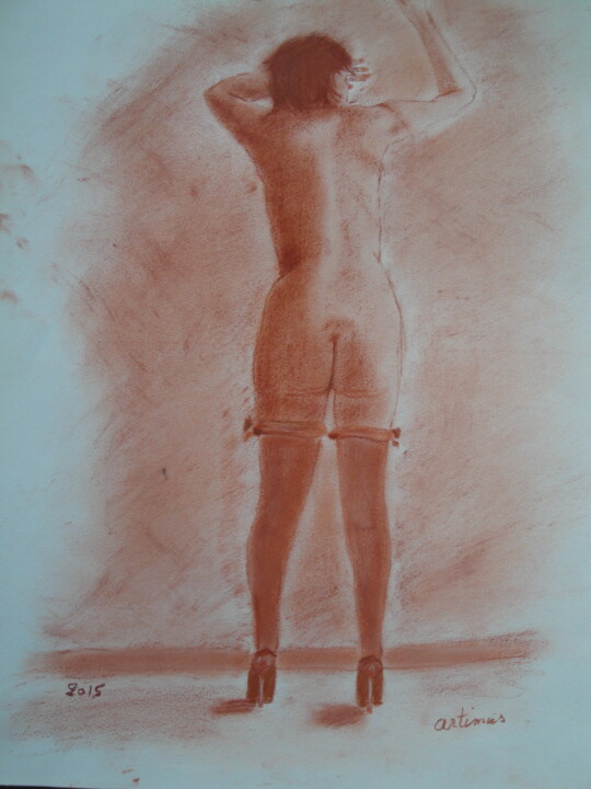 Drawing titled "sexy" by Artimus Guénin, Original Artwork, Chalk