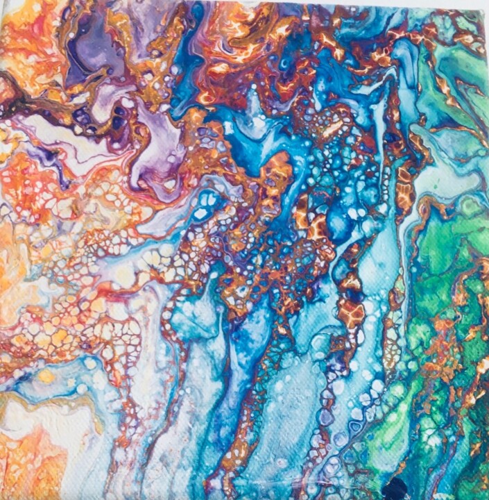 Malerei mit dem Titel "“Liquid Lucy”" von Artina, Original-Kunstwerk, Acryl