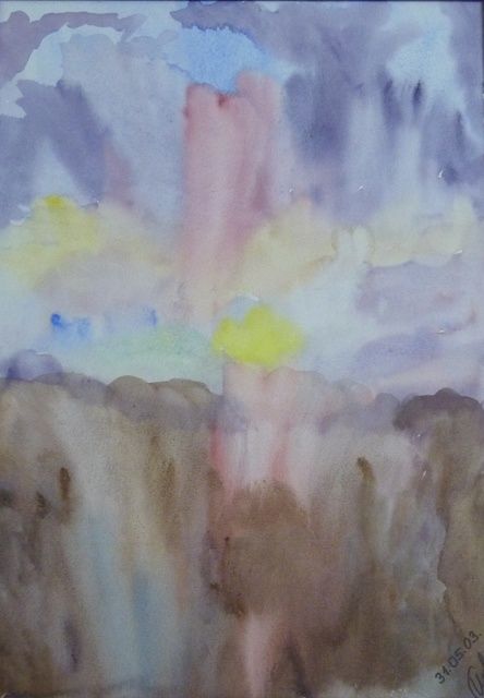 Pintura titulada "Sunset" por Indira Yartsev, Obra de arte original, Otro
