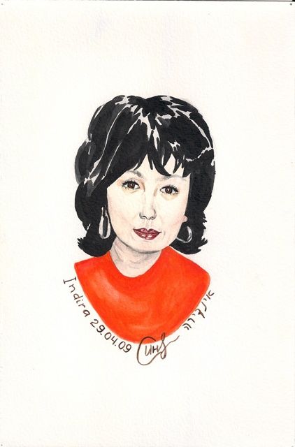Portrait of a woman - Painting, 18x25 cm ©2009 by Indira Yartsev -
watercolor, paper 300 gr