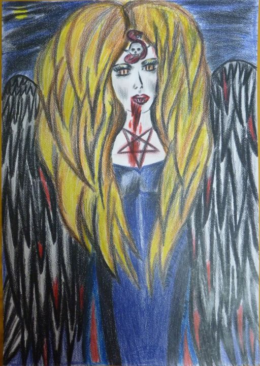 Malerei mit dem Titel "Vampire" von Indira Yartsev, Original-Kunstwerk, Andere