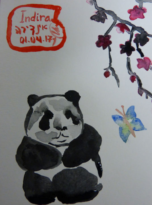 ""Panda,butterfly an…" başlıklı Tablo Indira Yartsev tarafından, Orijinal sanat