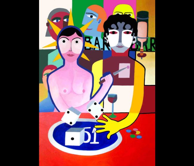 Painting titled "B.A.R" by Isabel Pessoa, Original Artwork, Other