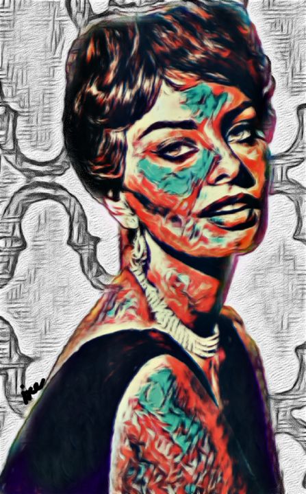 Digital Arts titled "Sophie Loren" by Art Ire, Original Artwork