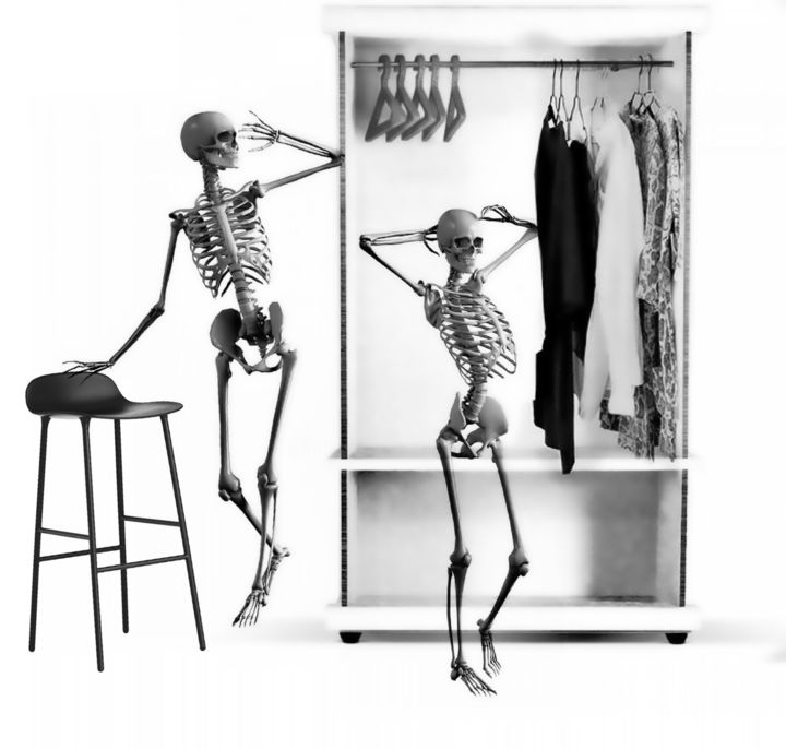 Photography titled "Skeleton in the clo…" by Art Ire, Original Artwork