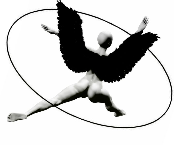 Fotografia intitolato "black-angel" da Art Ire, Opera d'arte originale