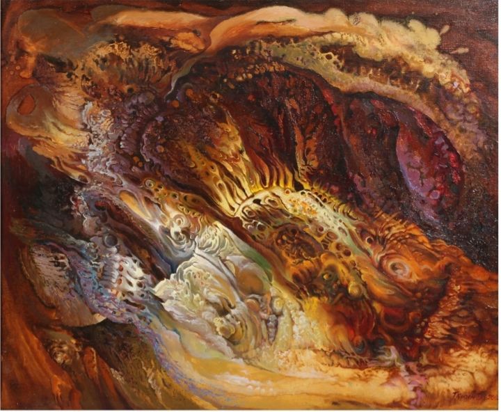 Pittura intitolato "СТИХИЯ" da Krasnov G S, Opera d'arte originale, Olio