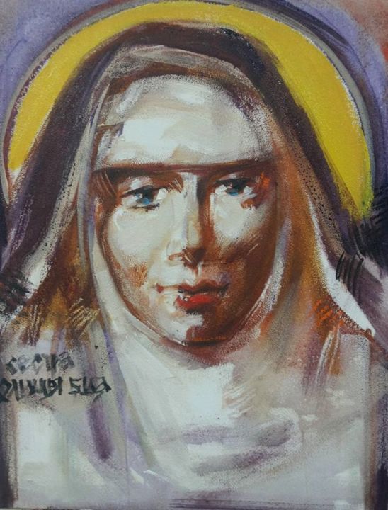 Pittura intitolato "9.	Sister Vasilyanok" da Roman Bonchuk, Opera d'arte originale, Acrilico