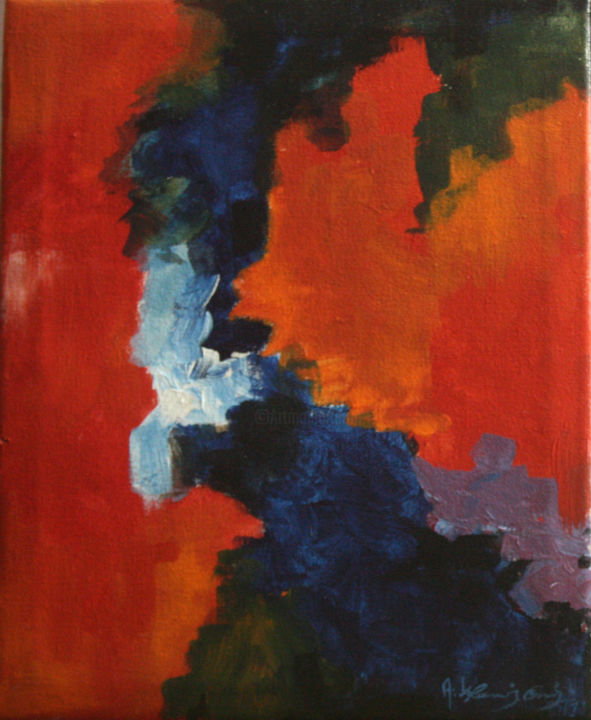 Painting titled "pangea volume - 1" by Vigneshkumar, Original Artwork, Acrylic