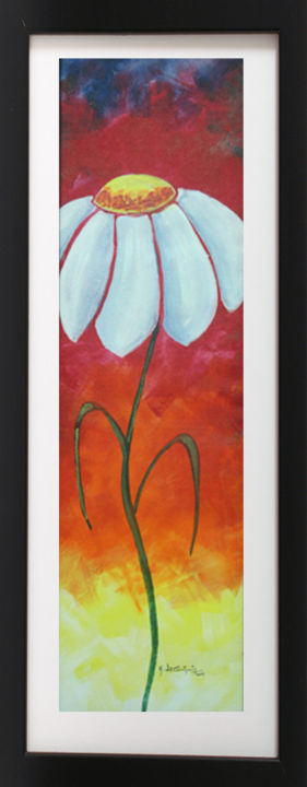 Painting titled "Flower 02" by Vigneshkumar, Original Artwork, Acrylic