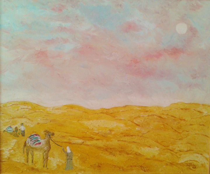 Pittura intitolato "Sahara" da Tullio Mesi, Opera d'arte originale, Olio