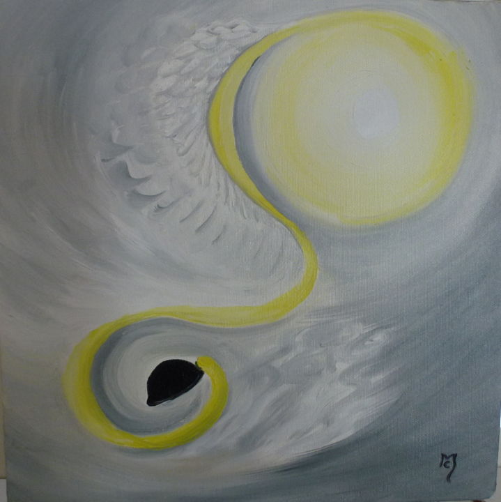 Painting titled "La luce dopo il buio" by Marina Crisafio, Original Artwork, Oil