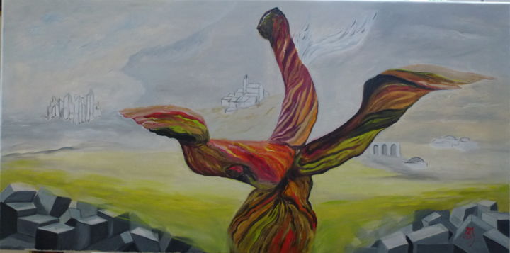 제목이 "Natura esplosiva"인 미술작품 Marina Crisafio로, 원작, 기름