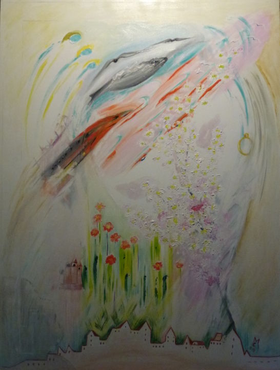 제목이 "Maternità"인 미술작품 Marina Crisafio로, 원작, 기름