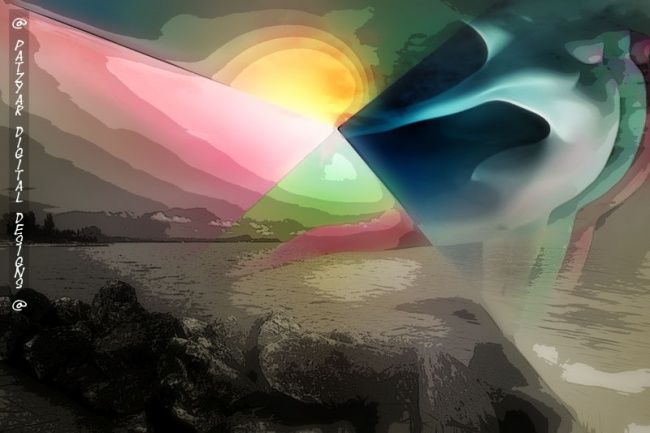 Arte digital titulada "Tres amaneceres" por Patzyar, Obra de arte original
