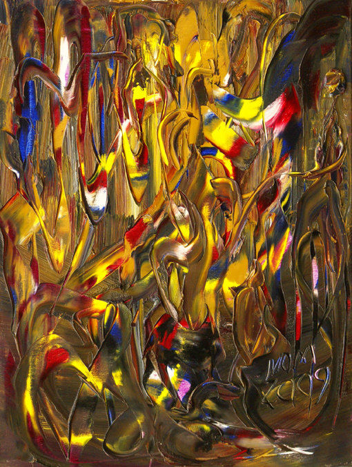 Pintura titulada "Explicación inneces…" por Miguel Oscar Menassa, Obra de arte original, Oleo