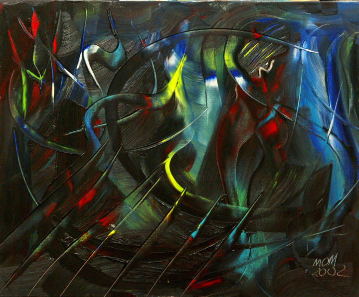 Painting titled "Recelo" by Miguel Oscar Menassa, Original Artwork, Oil