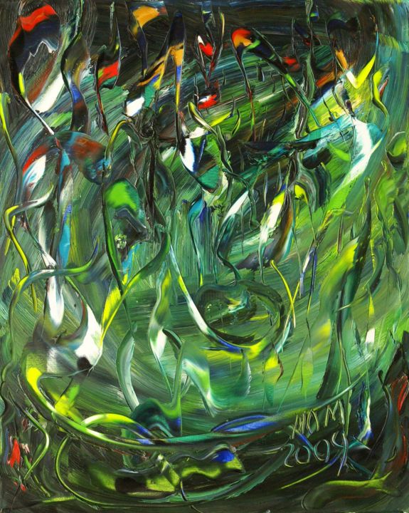 Pintura titulada "El confin del tiempo" por Miguel Oscar Menassa, Obra de arte original, Oleo
